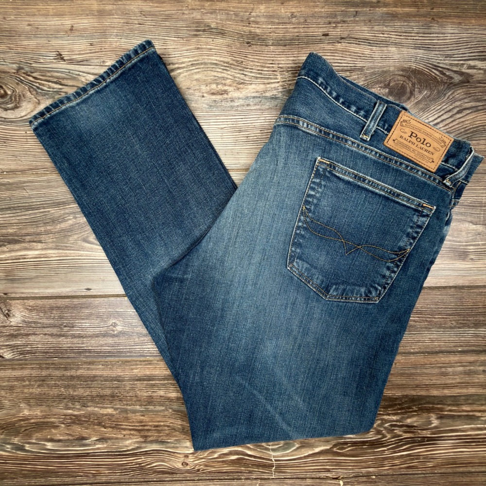 Polo Ralph Lauren Mens Size 40x32 Sullivan Slim Jeans Blue Medium Wash